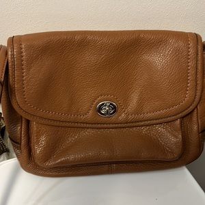 Coach brown crossbody genuine leather